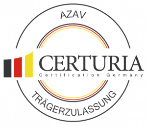 AZAV Certuria Trägerzulassung Siegel für DBA GmbH